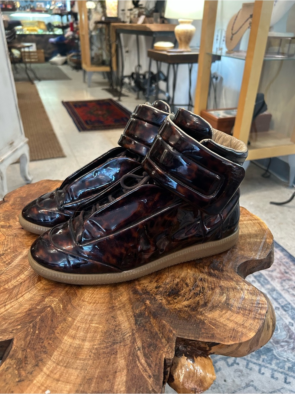 Maison Martin Margiela Future High Top Tortoise Spring 2015 patent Leather 42 - Picture 12 of 13